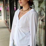 Poplin Off Shoulder Top