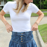 Roselle Denim Mini