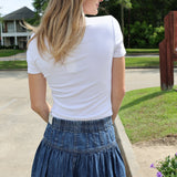 Roselle Denim Mini