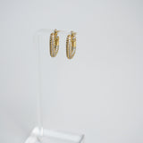 XL Pave Chain Link Hoop