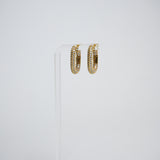 XL Pave Chain Link Hoop