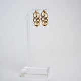 Two Tone Chain Hoops