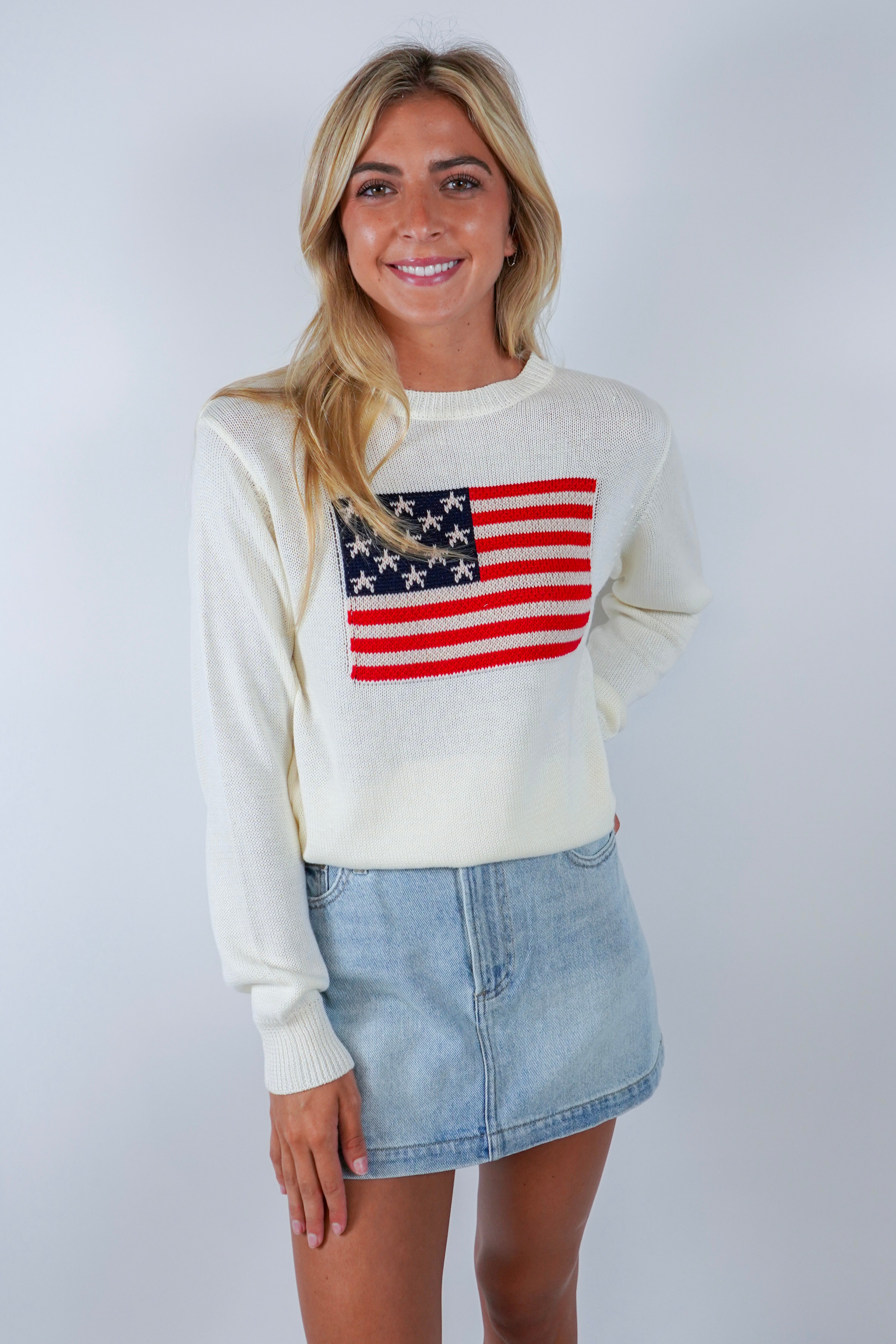American Flag Pullover
