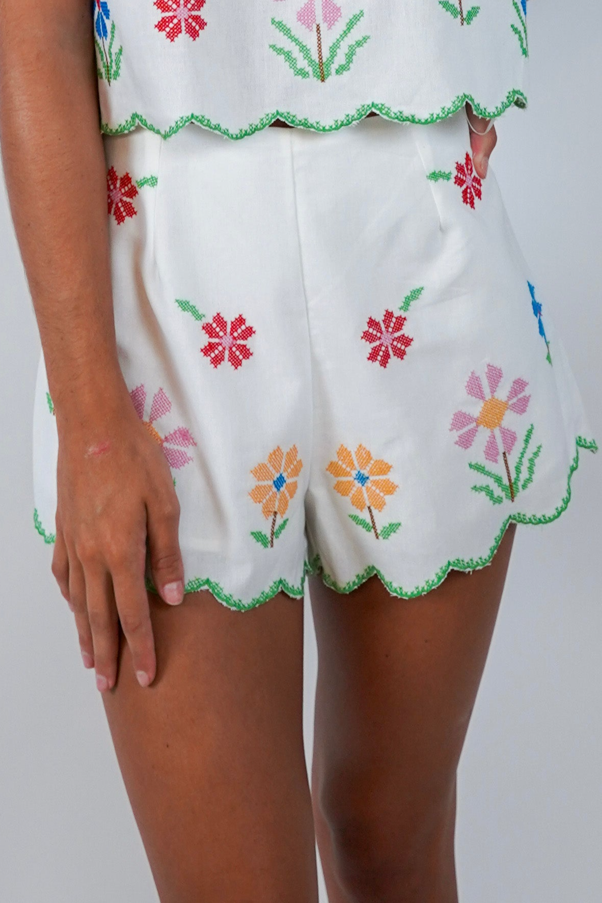 Iris Embroidered Shorts
