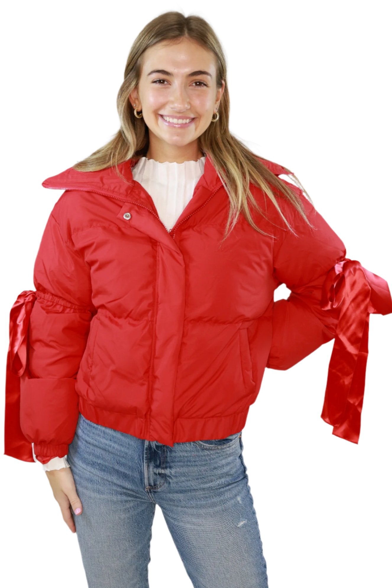 Bow Puffer Jacket