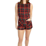 Christine Plaid Romper