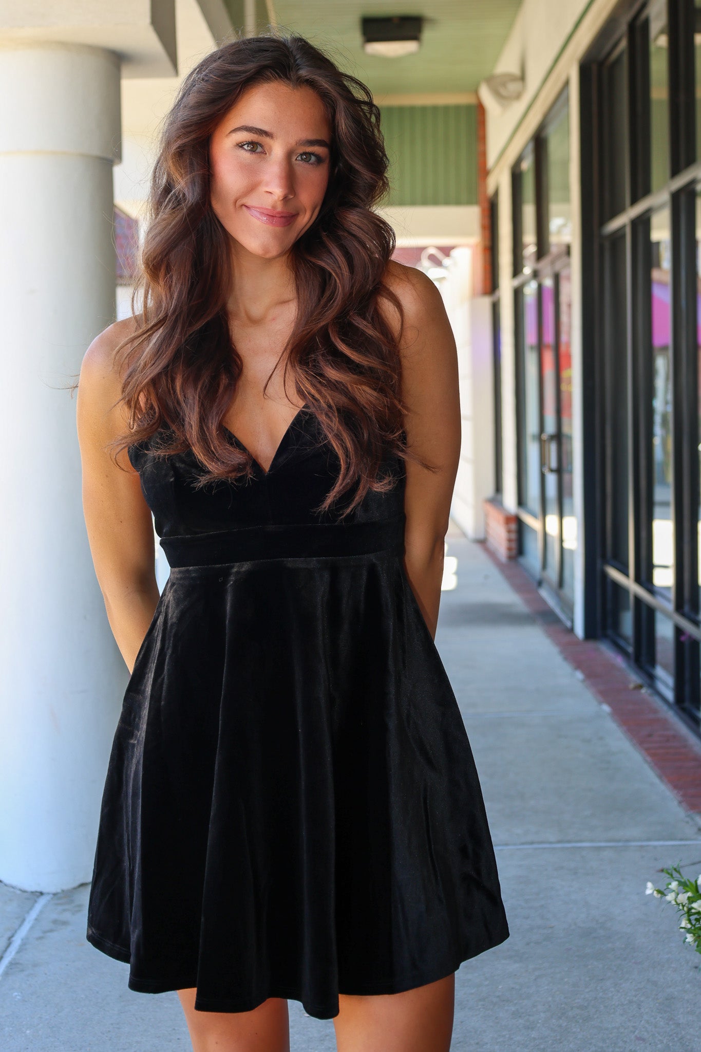 Dauphine Velvet Dress by ASTR is available at Rodeo Boutique in Baton Rouge
