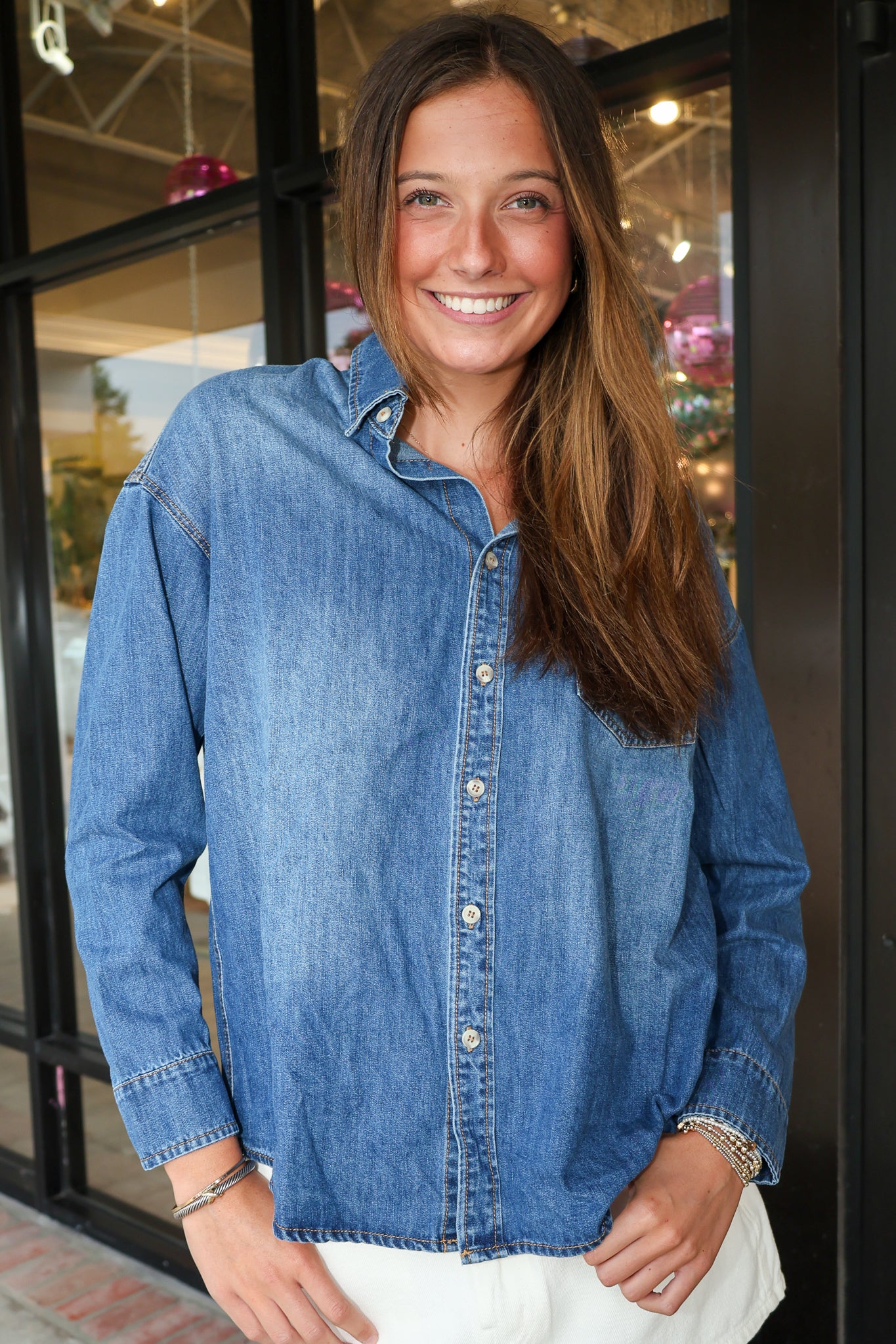 Erin Button Up Top