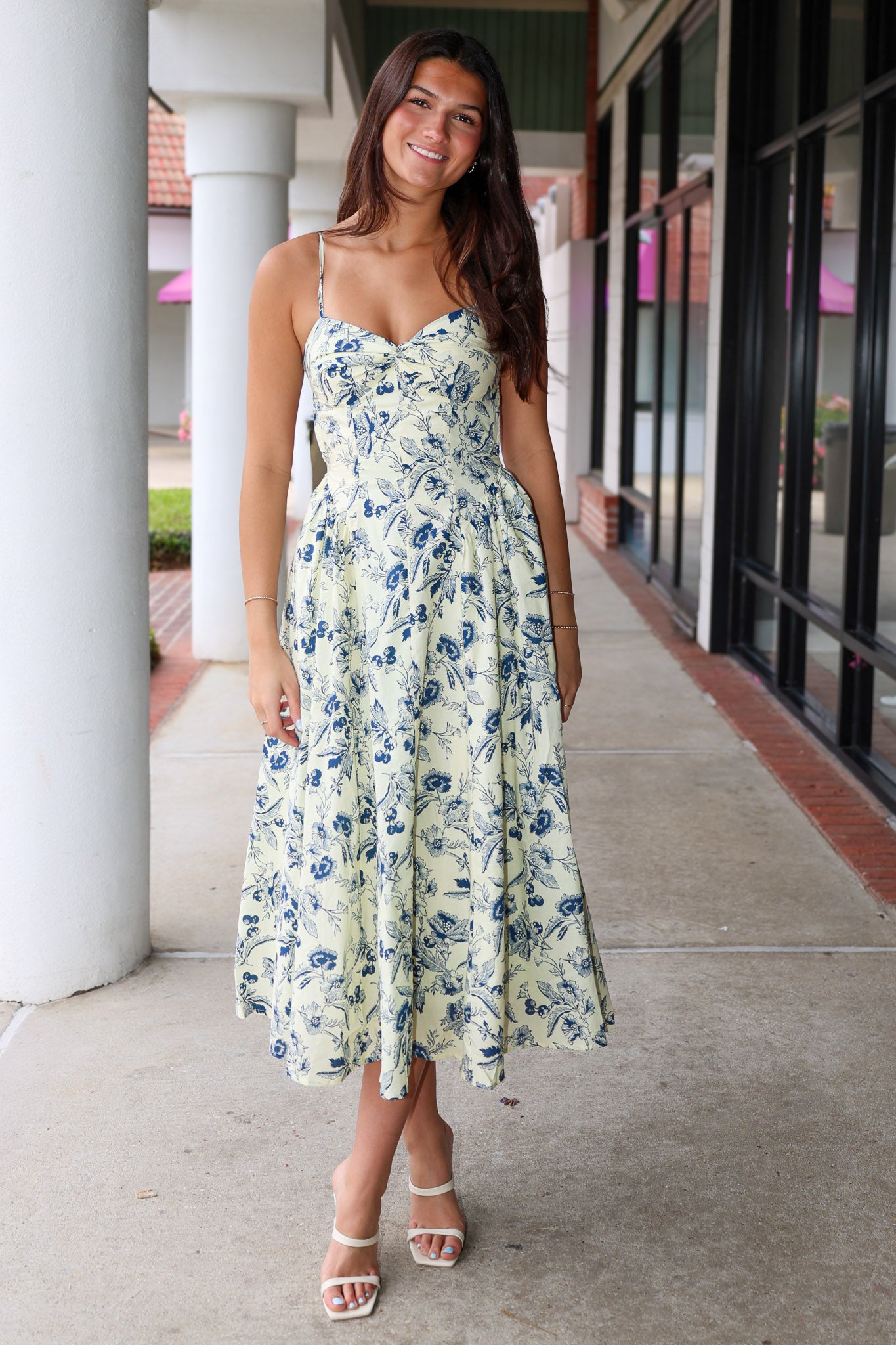 Destene Dress, NIA floral midi dress at Rodeo Bouitique
