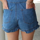 Elle Ruffle Denim Shorts