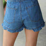 Elle Ruffle Denim Shorts