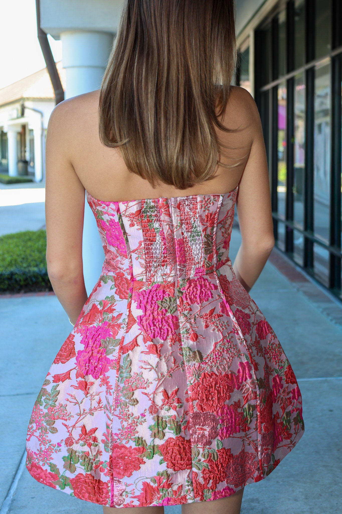 brailey mini dress - strapless dress in pink jacquard Showpo. Dresses | Brailey Mini Dress - Strapless Dress In Pink Jacquard | Color: Gold/Pink