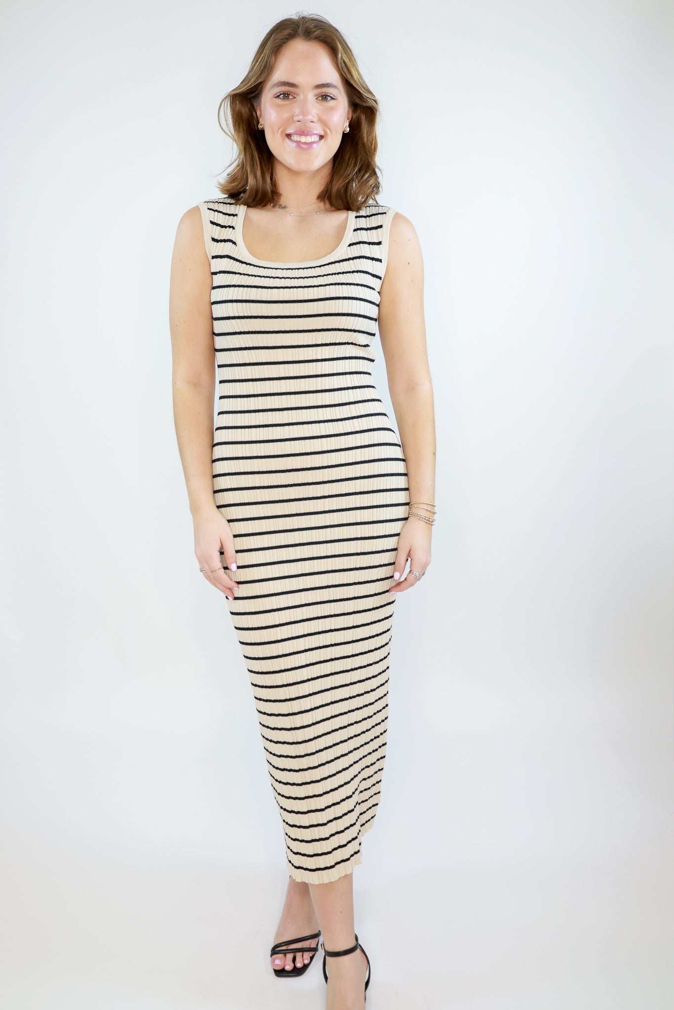 Gisele Stripe Midi Dress