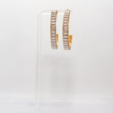 Emerald Cut Hoop Earrings