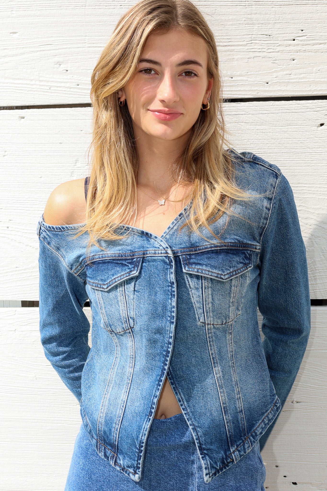 Asymmetric Denim Shirt