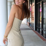 Micro Shorts, NIA tailored mid rise and Matching Grainge top
