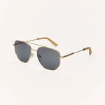 Z Supply Highway Sunglasses - Gold - Grey