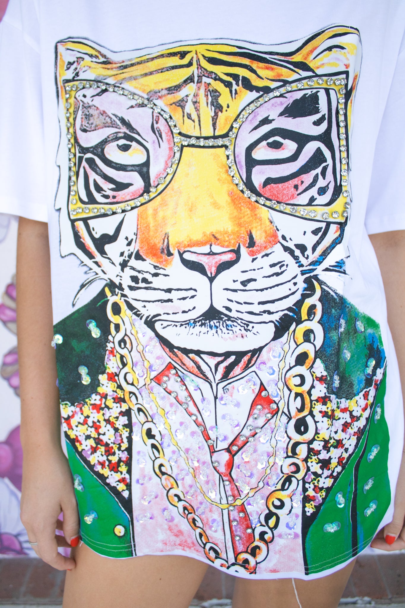 Rhinestone Tiger T-Shirt