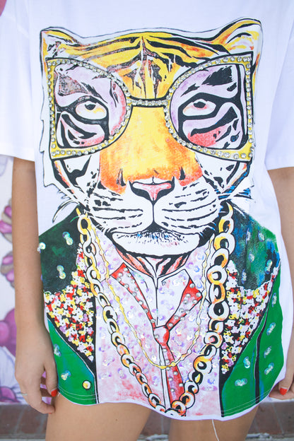 Rhinestone Tiger T-Shirt