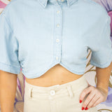 Cropped Denim Top