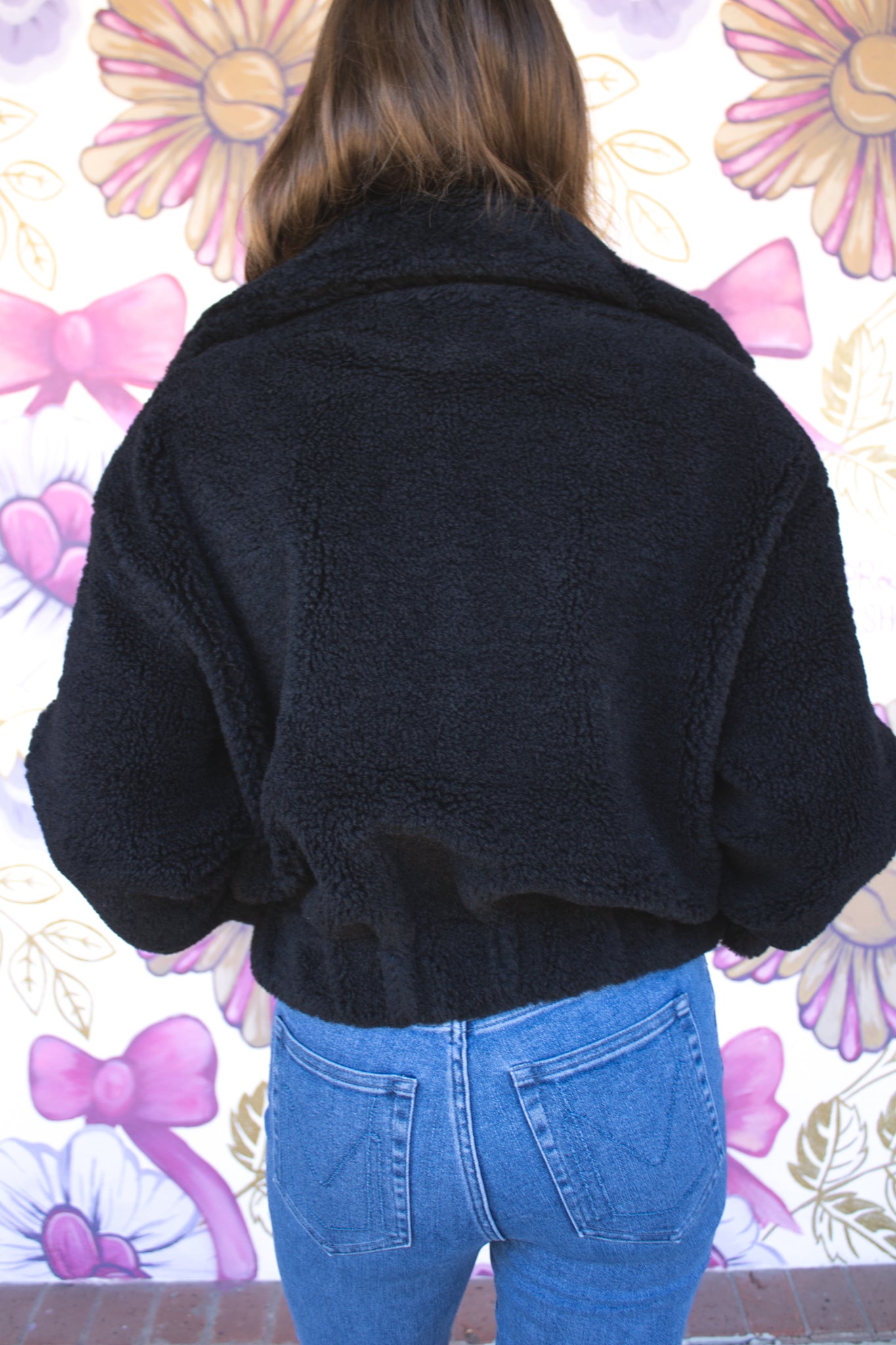 Uo cropped teddy on sale jacket