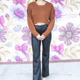 Cropped Sweater Brown