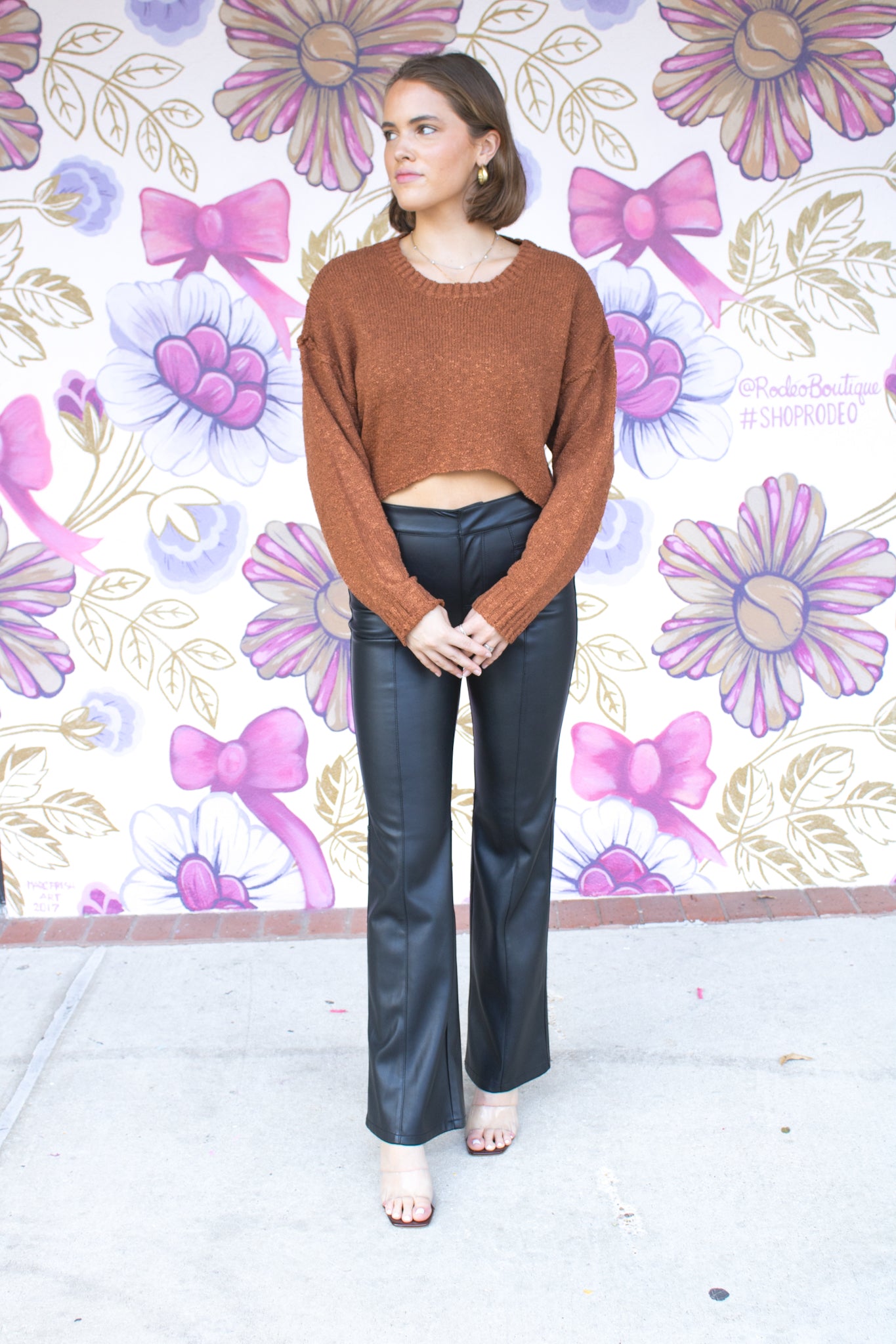Cropped Sweater Brown