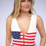 American Flag Sweater Vest