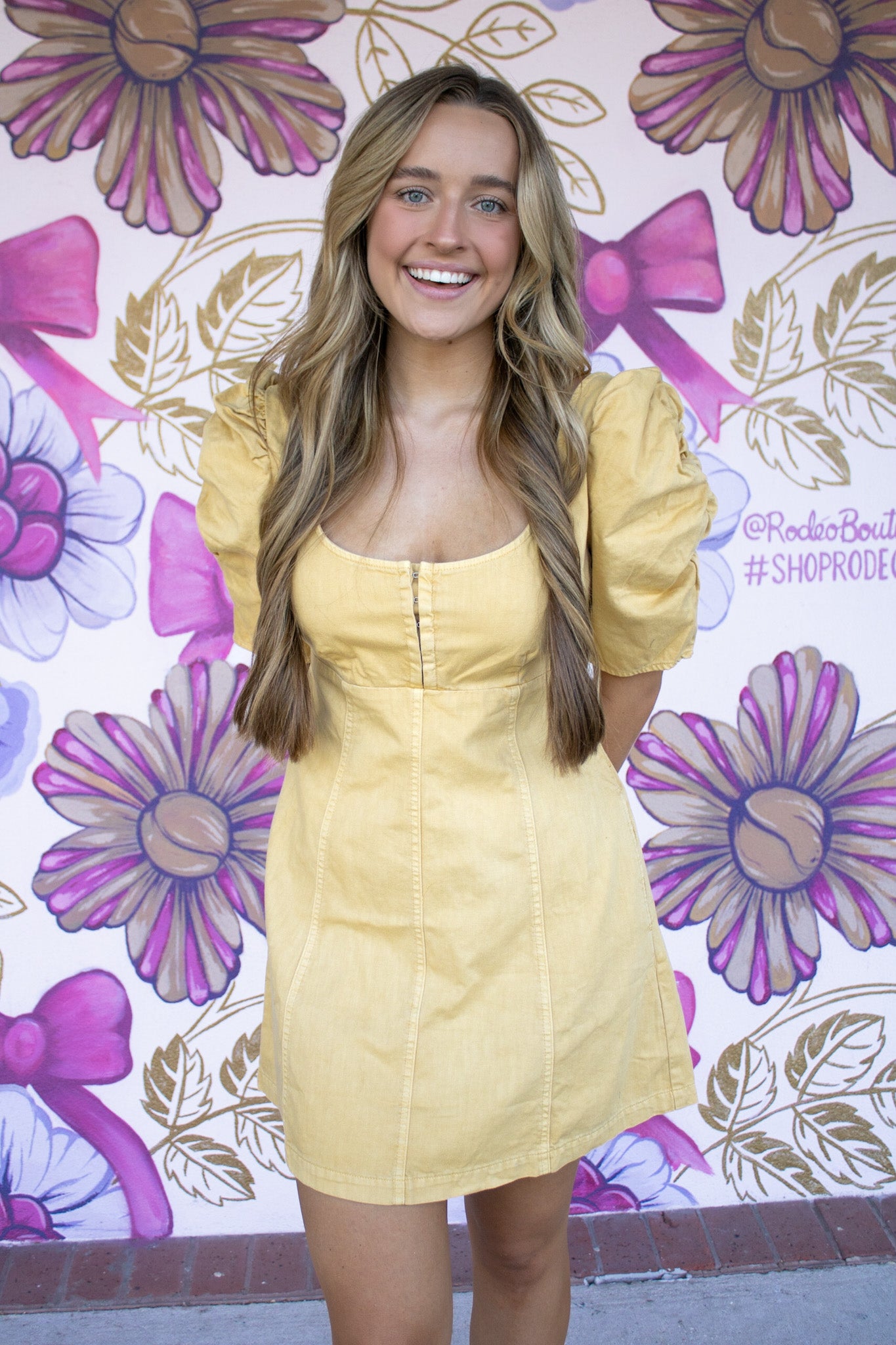 Free people yellow outlet dress