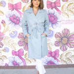 Blue Gray Rain Coat Steve Madden