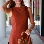 Ines by Amanda Uprichard in Harvest Brown at Rodéo Boutique in Baton Rouge, LA.