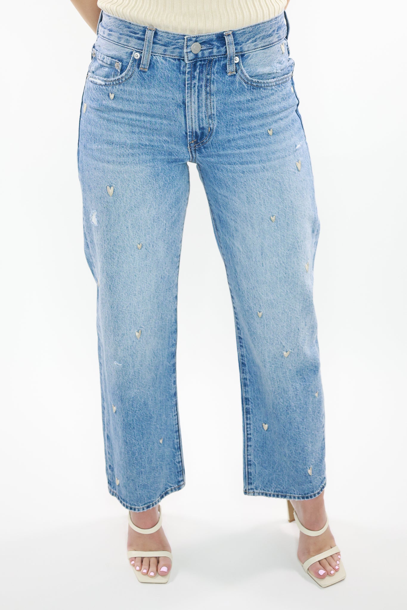 Lexi Mid Rise Bowed Jeans