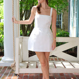 Martini Romper Dress Amanda Uprichard White Jacquard