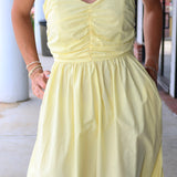 Maubois yellow midi dress by Deluc 