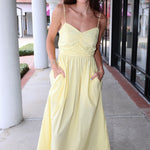 Maubois yellow midi dress by Deluc 