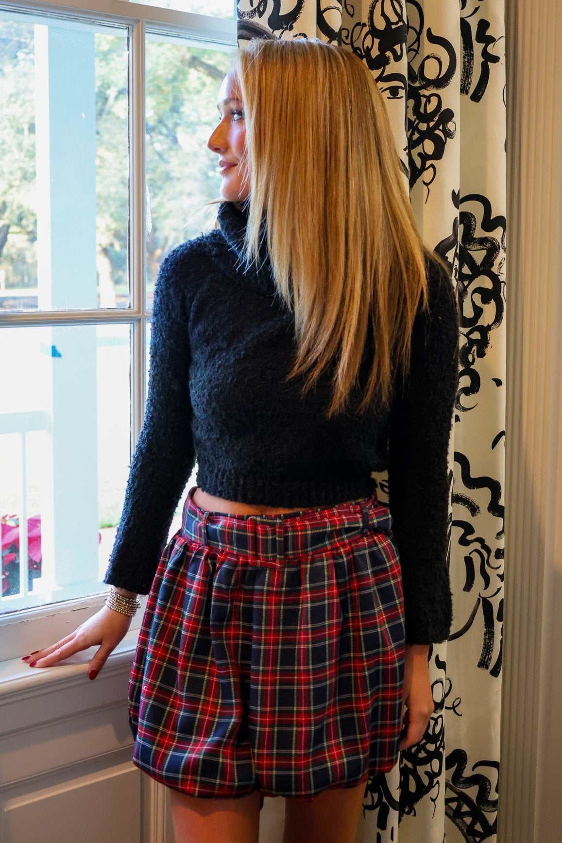 Plaid Bubble Skirt