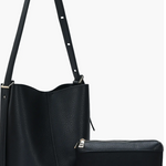 Faux Leather Hobo Bucket Bag