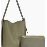 Faux Leather Hobo Bucket by Rachel Zoe - Green Color