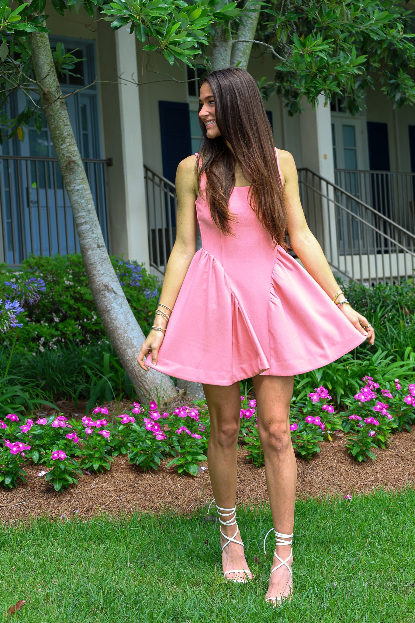 Elliatt Risa Square Neck Fit and Flare Mini Dress