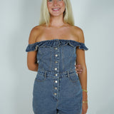 Daisy Denim Romper