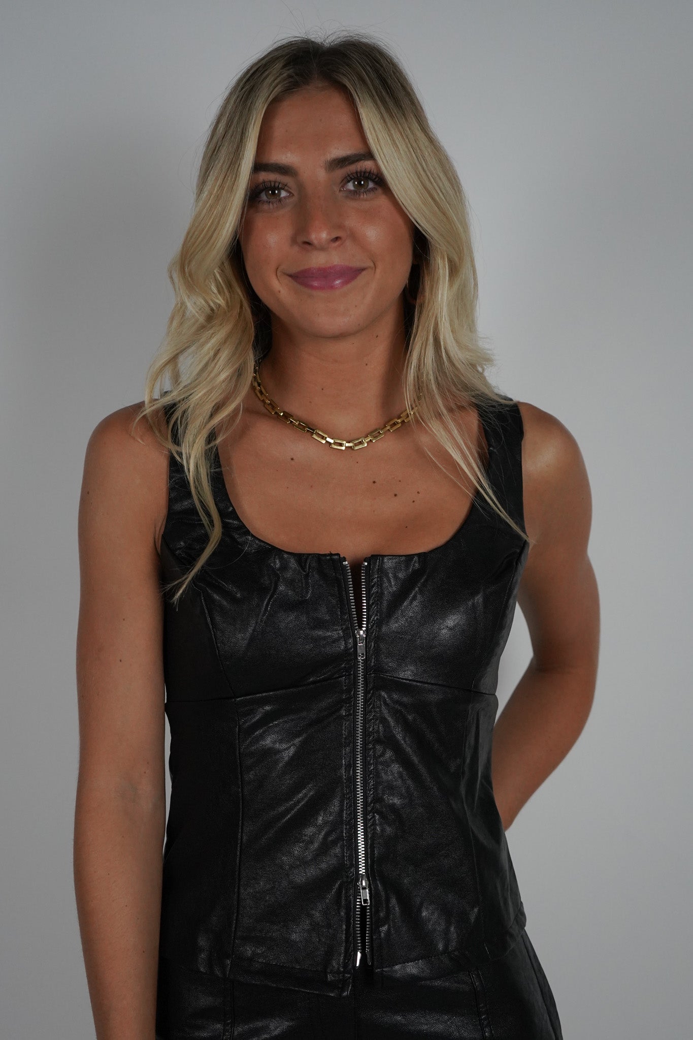 Vienna Leather Top