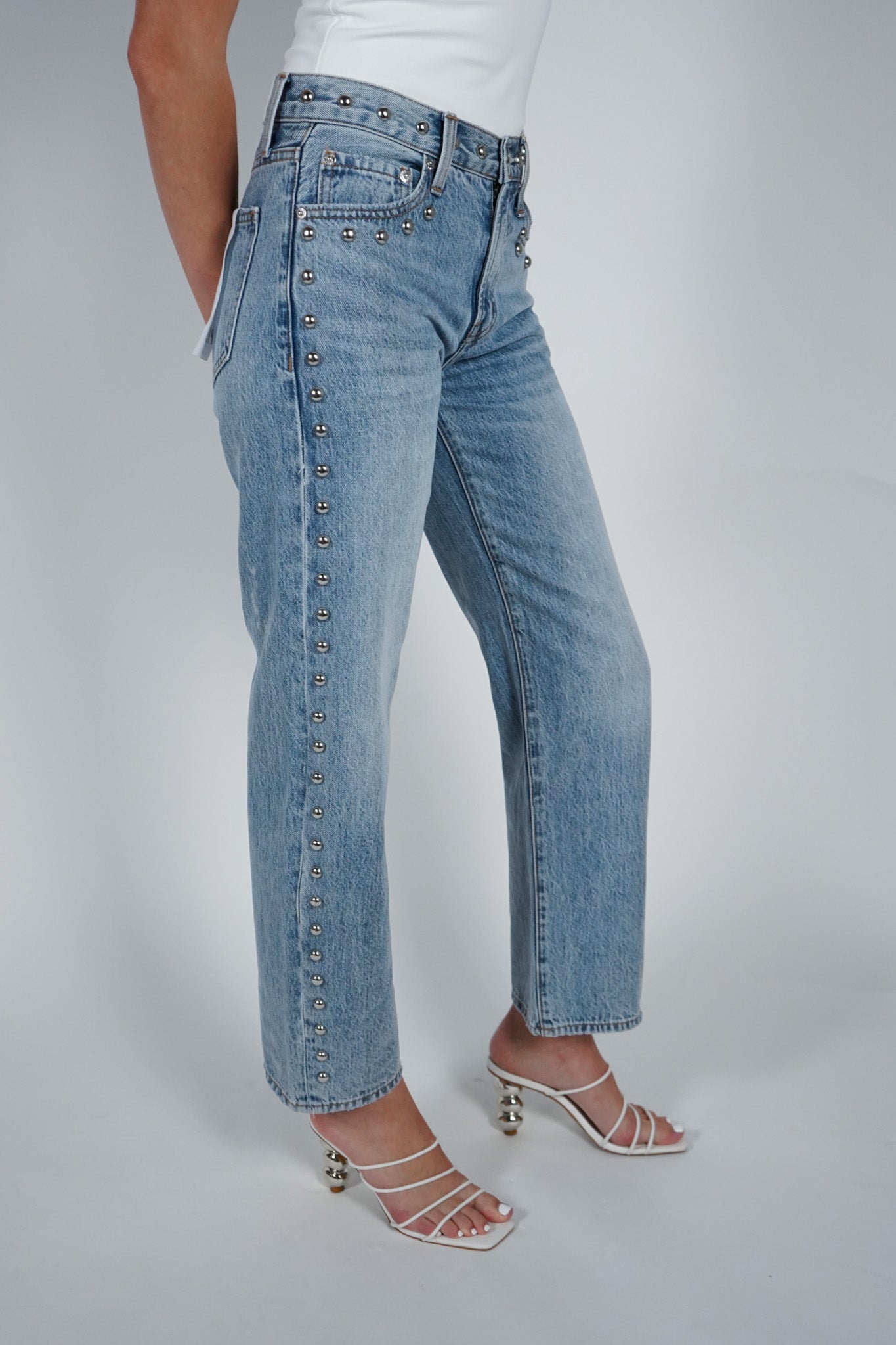 Lexi Mid Rise Bowed Jeans