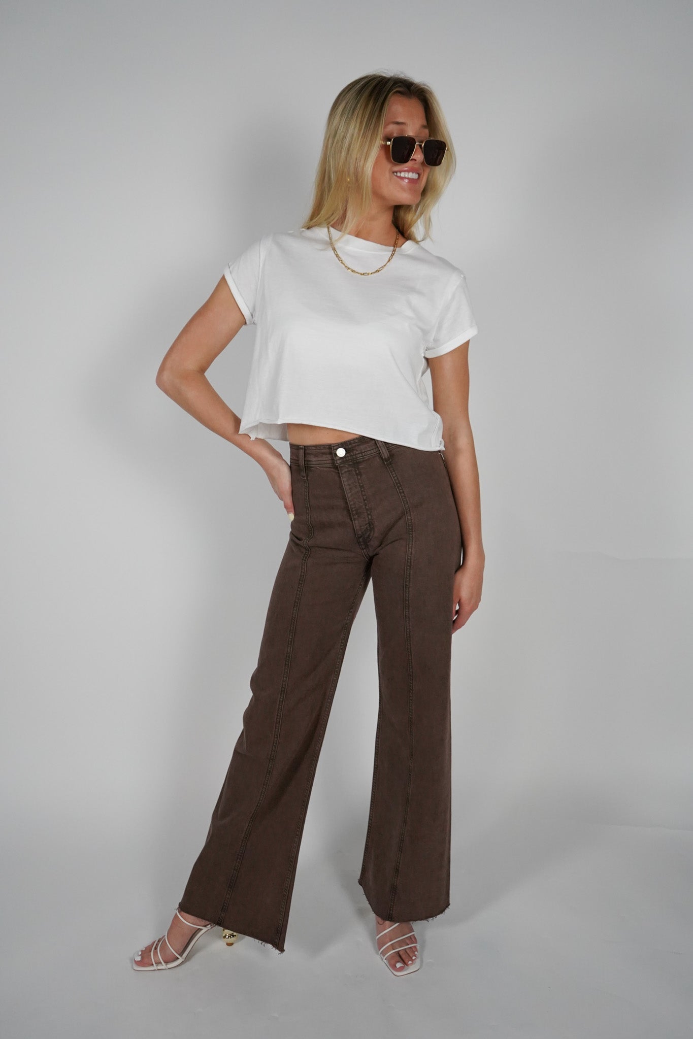 Penny Seamed Wide Leg Jean