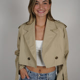 Cropped Trench Jacket