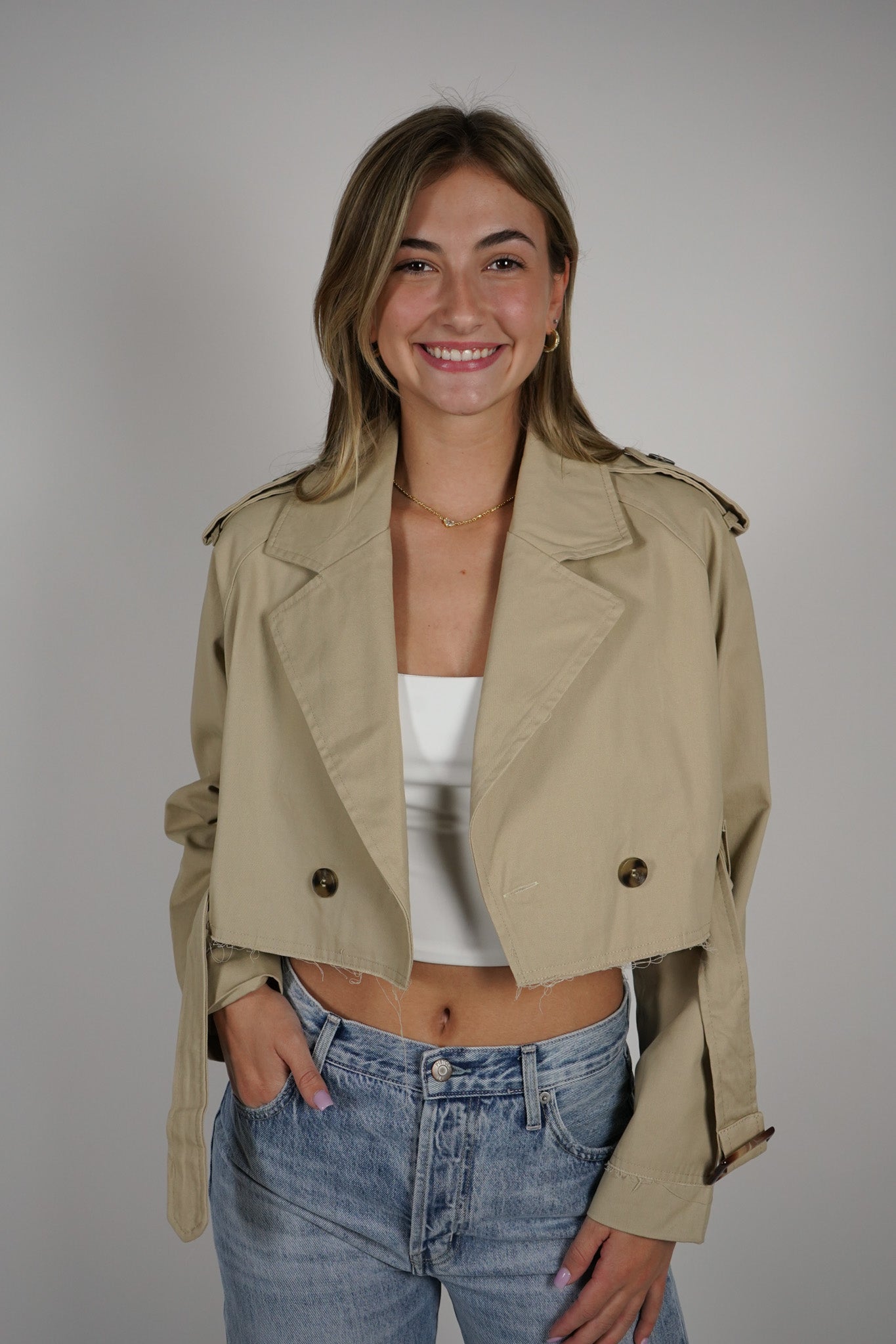 Cropped Trench Jacket