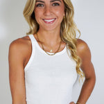 Basic White Ribbed Tank