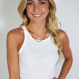 Basic White Ribbed Tank