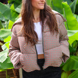 Sally Gingham Puffer