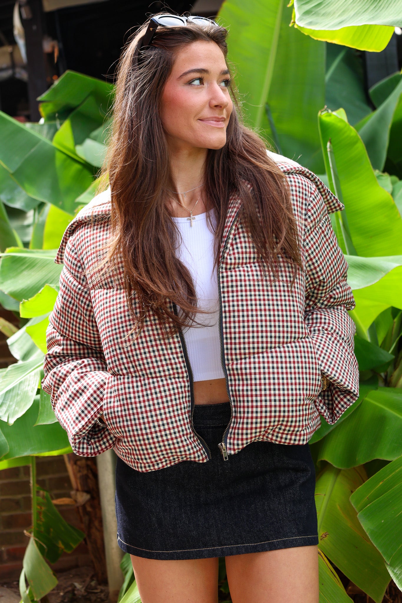 Sally Gingham Puffer