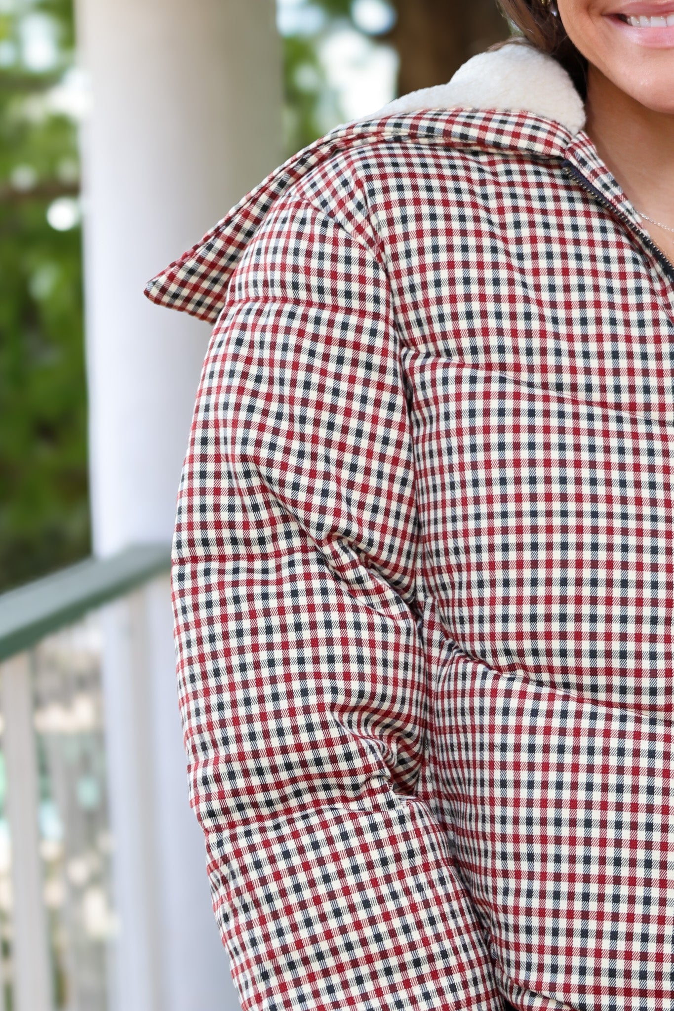 Sally Gingham Puffer